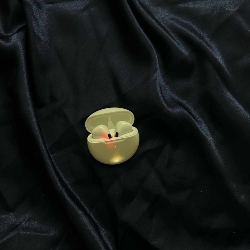 Cream Wireless Earbuds
